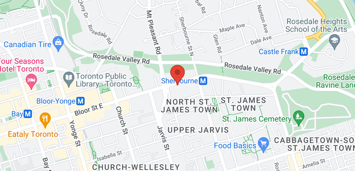 map of 345 BLOOR ST E